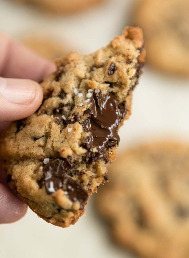 Salted Chocolate Chip Tahini Cookies