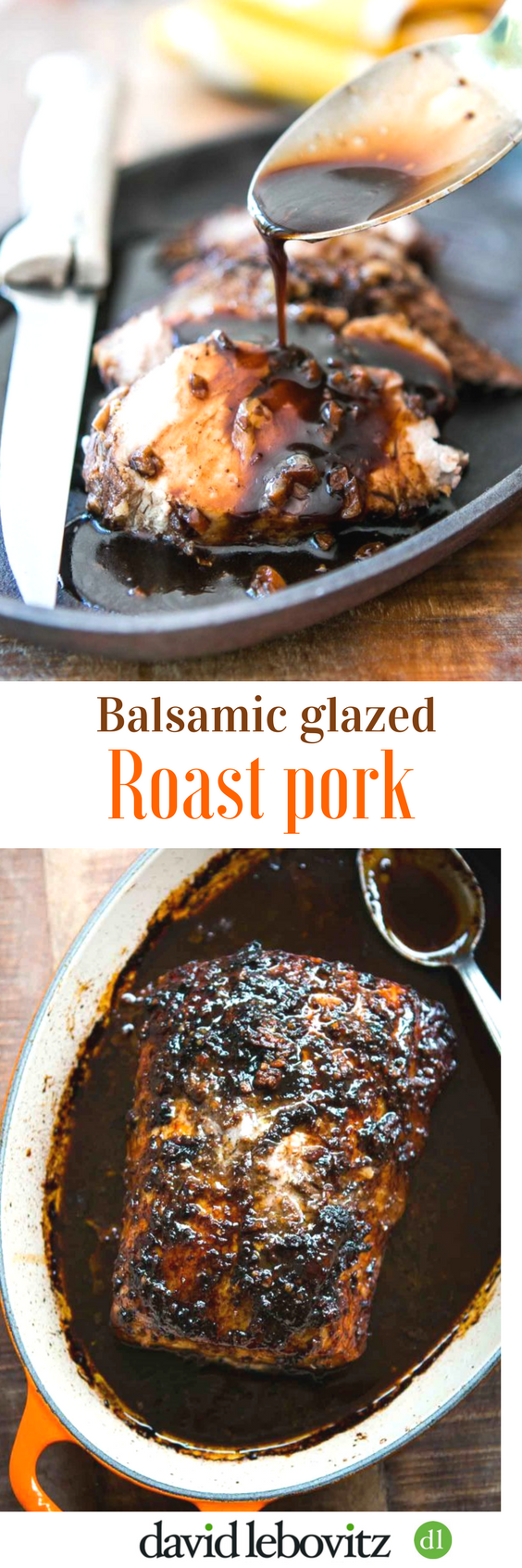 This Balsamic Glazed Pork Loin has a spicy hot-sweet sauce, with the zing of fresh ginger!