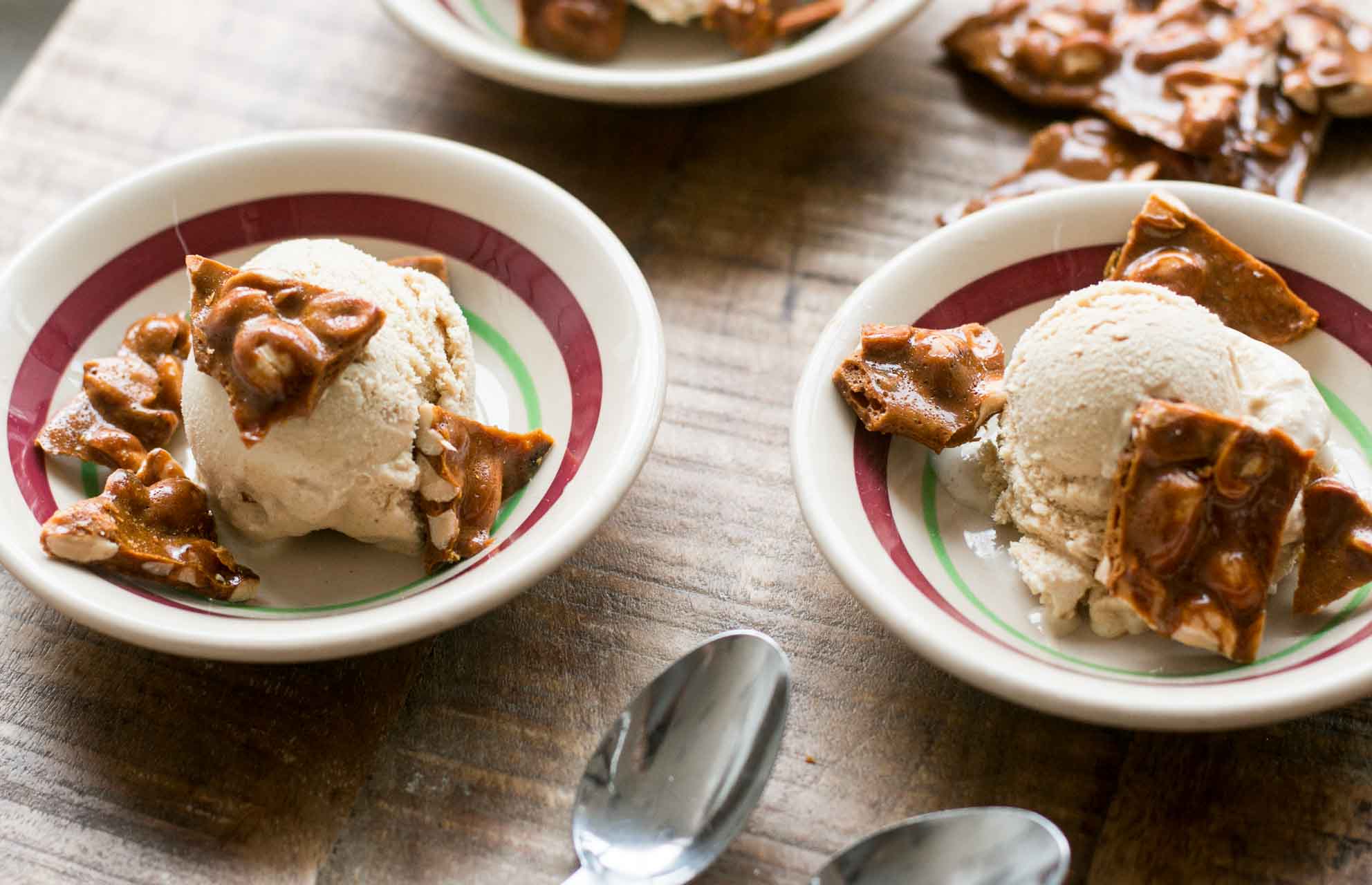 Ice Cream with Peanut Brittle