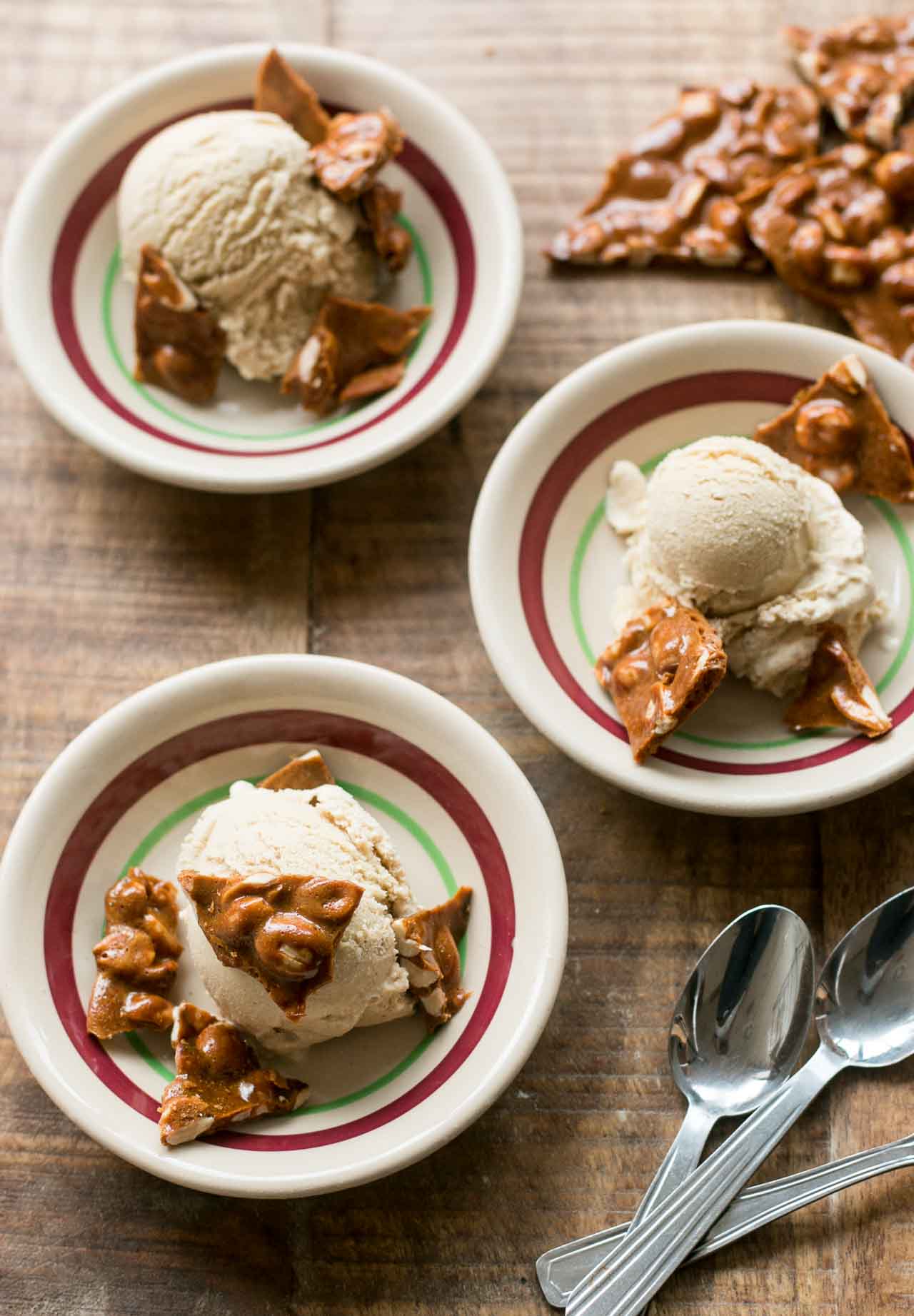 Sorghum Ice Cream With Sorghum Peanut Brittle-image
