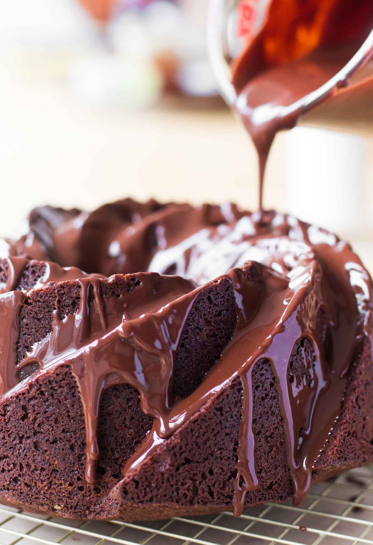 Double Chocolate Bundt Cake with Chocolate Glaze