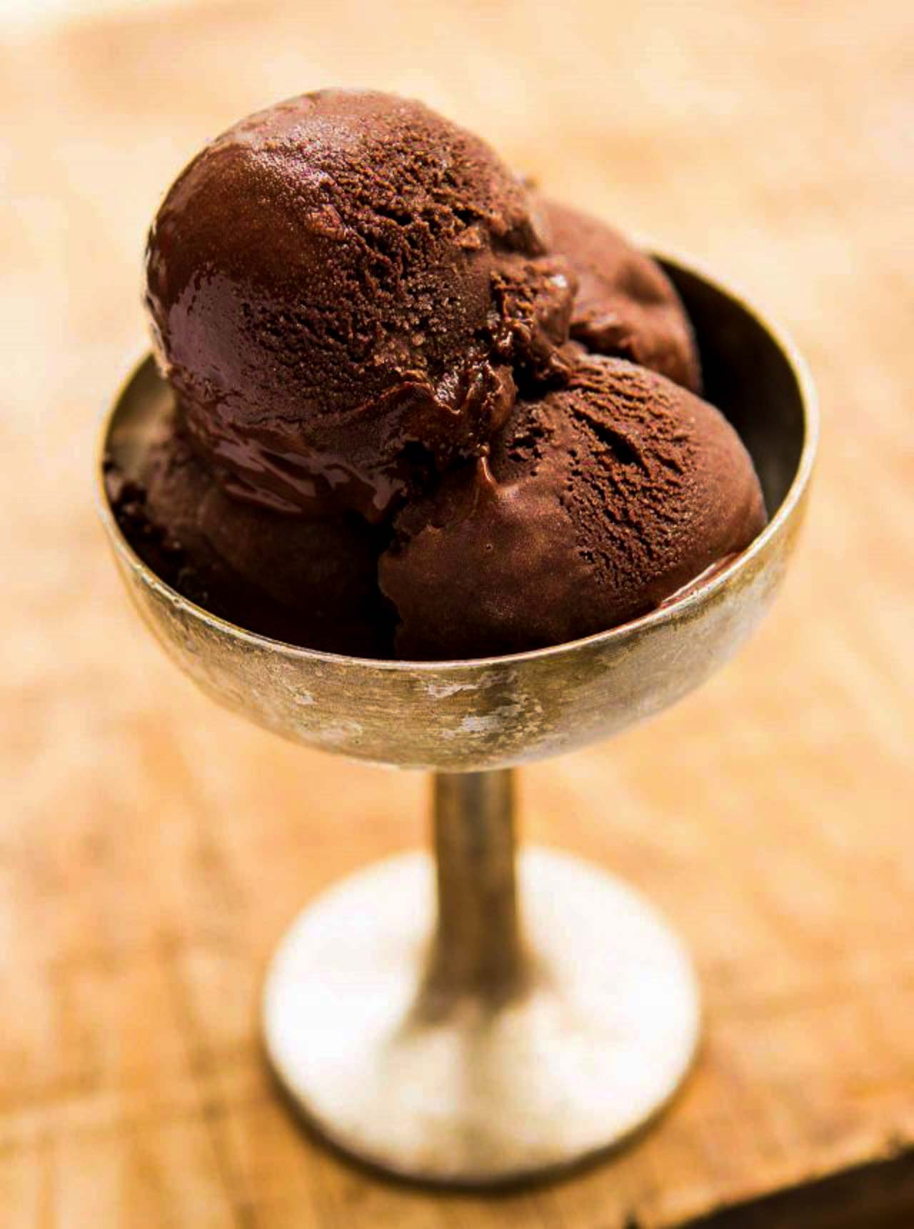 A rich, deep-dark chocolate ice cream