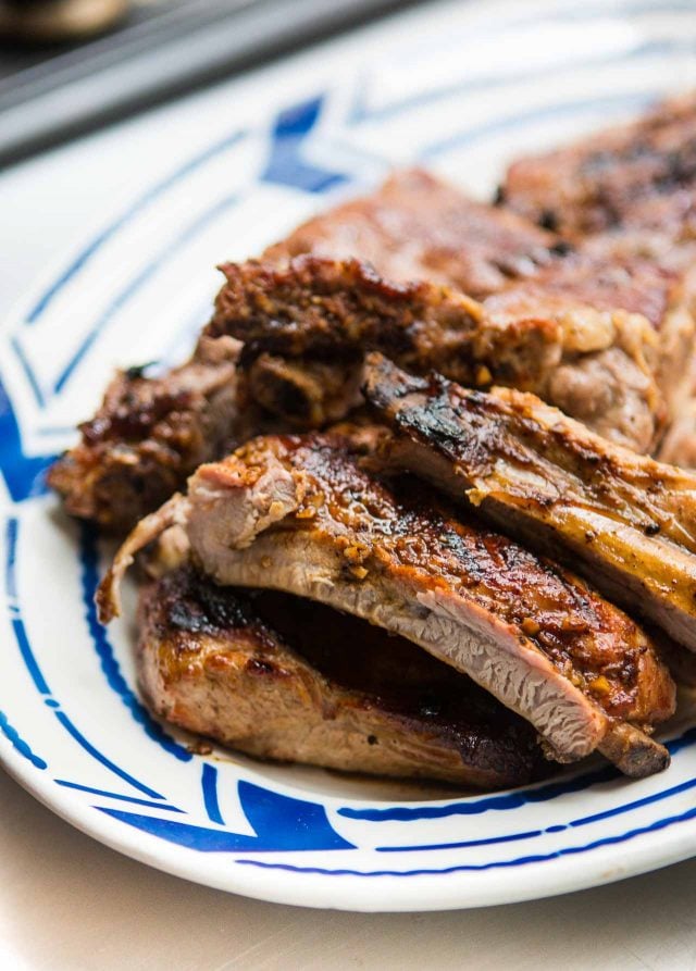 Cooking pork back ribs sales