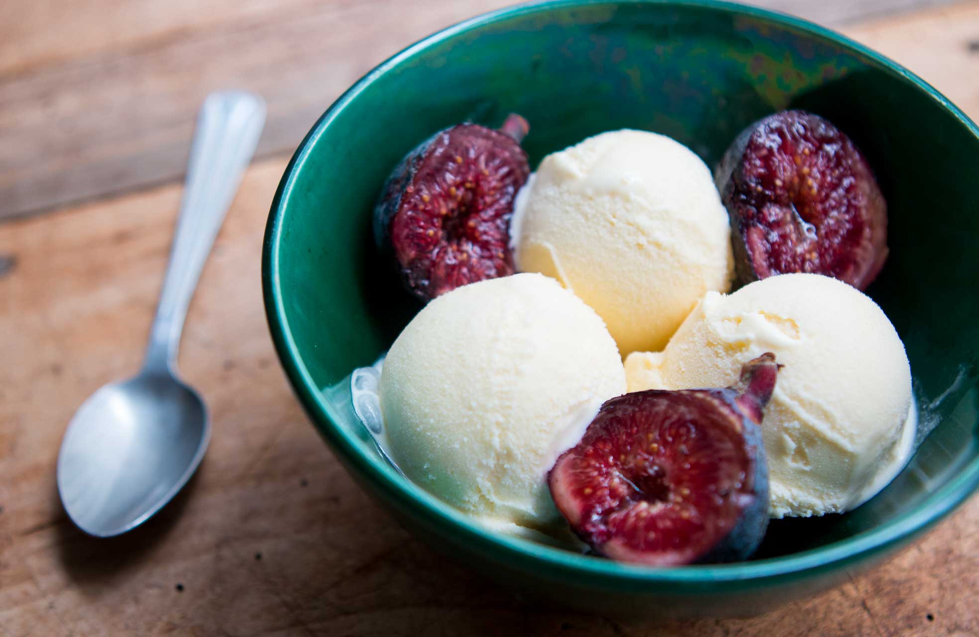 Fig Leaf and Honey Ice Cream