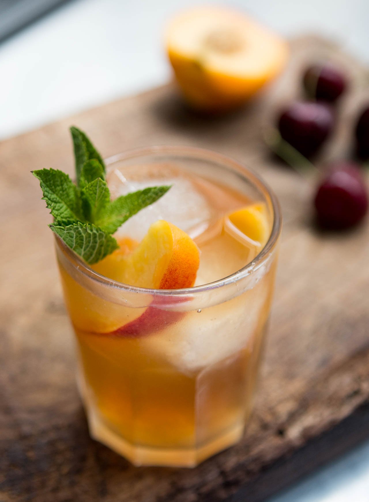 Peach Iced Tea Recipe from Fresh or Frozen Peaches - Koti Beth