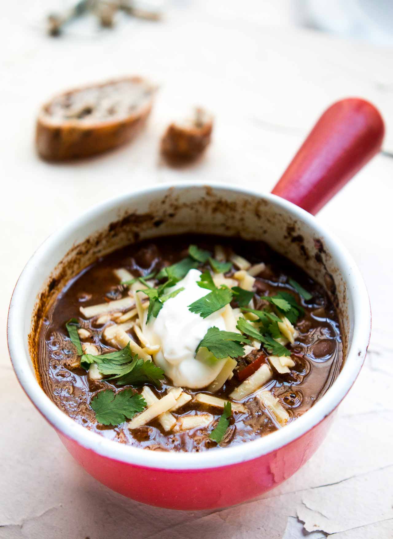 Slow Cooker Double Beef and Bean Chili